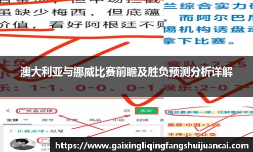 澳大利亚与挪威比赛前瞻及胜负预测分析详解